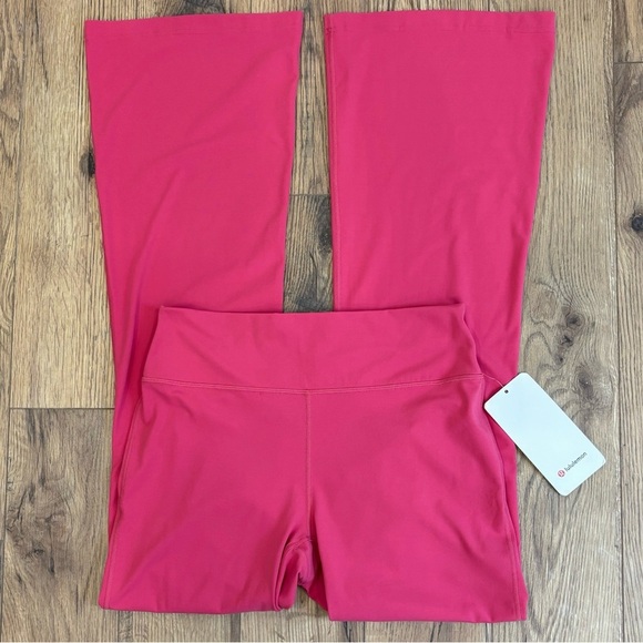 NWT Lululemon Groove Nulu High Rise Flared Pants Size 10 Raspberry Coulis 32.5" - Picture 1 of 7
